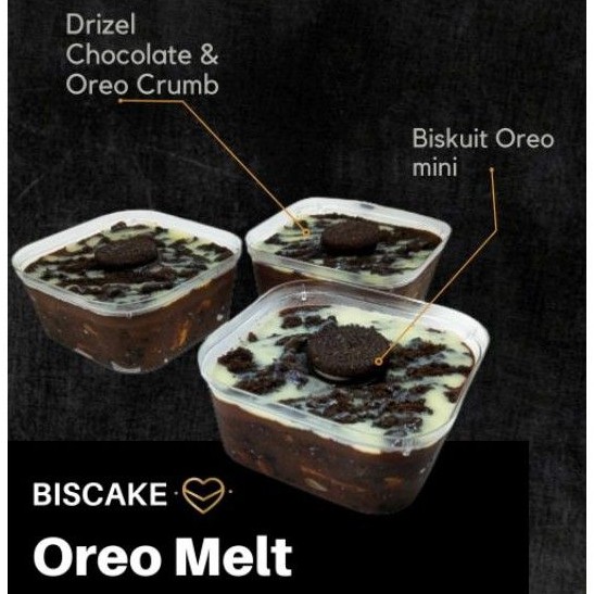 

Dessert Box Oreo Melt - BisCake (Biskuit Cake) Chocolate