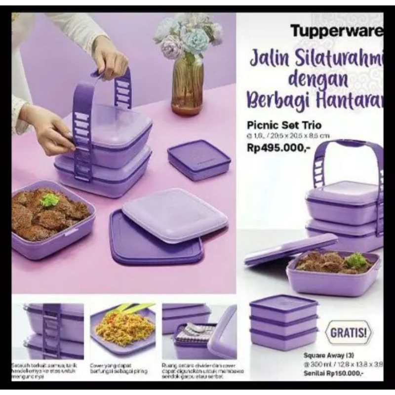 Picnic Set Trio Tupperware / Rantang Susun Tupperware