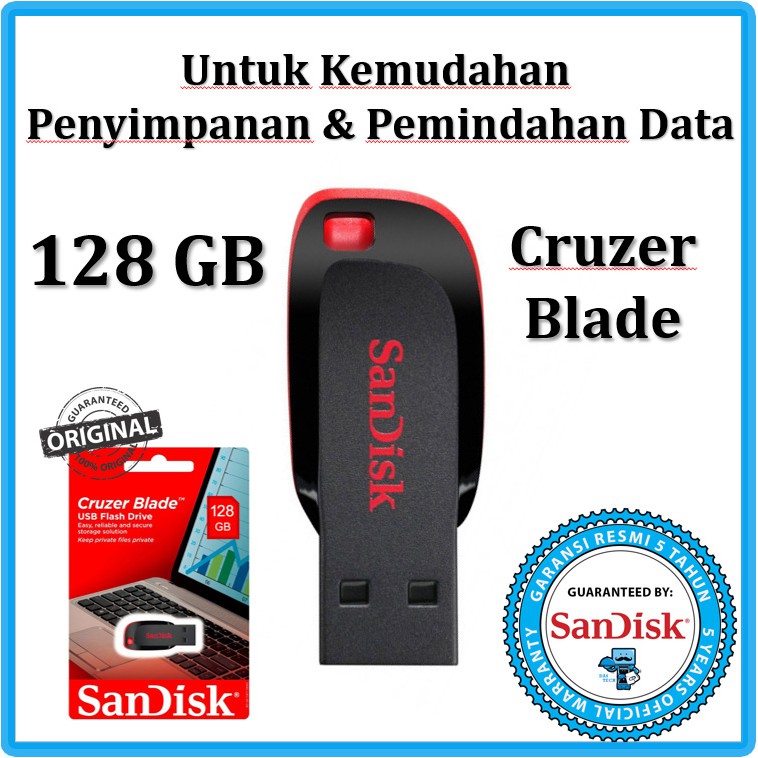 USB Flashdisk Sandisk 128 GB Original - Garansi Resmi