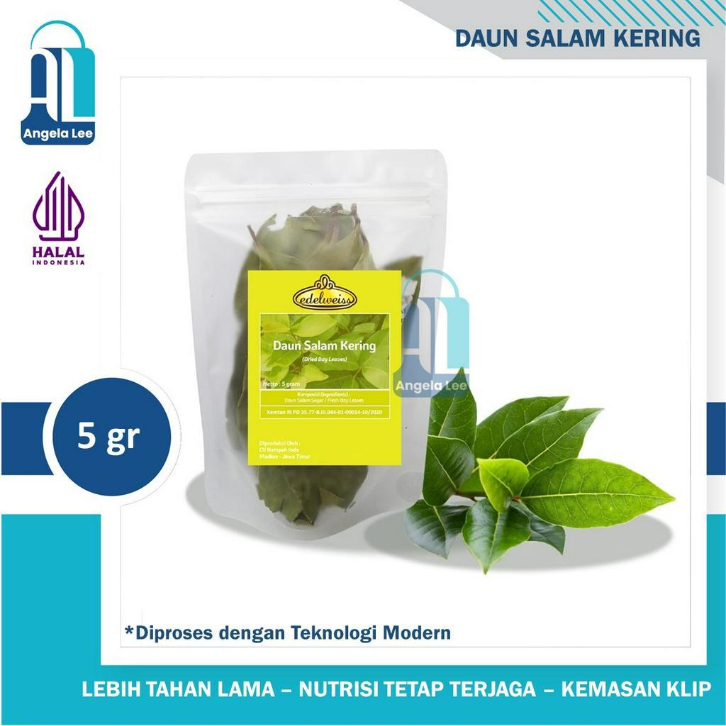 Edelweiss Daun Salam Kering 5gr Bumbu Dapur Asli Tahan Lama Dried Bay Leaves