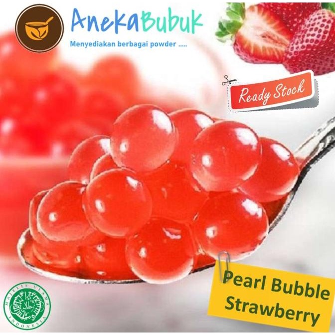 

Promo Awal tahun Pearl Bubble Red Strawberry 1kg - Boba rasa Strawberry Promo Awal tahun