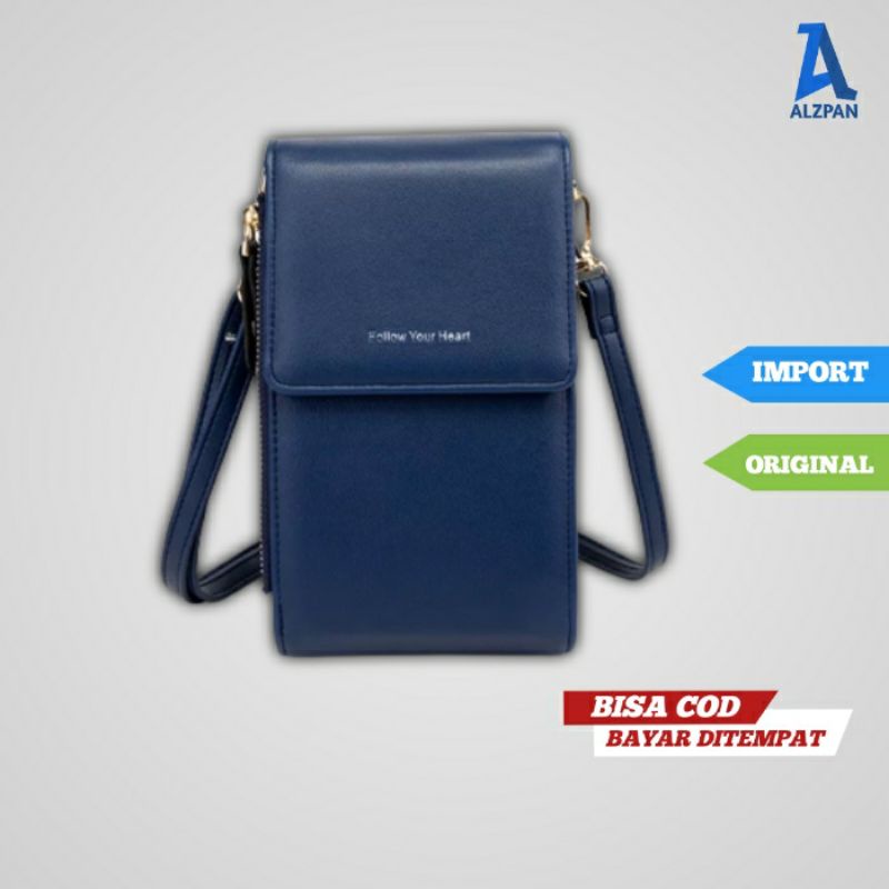 sling bag tas dompet hp touchable henpon hape wanita dan uang phone bag tas selempang slempang impor