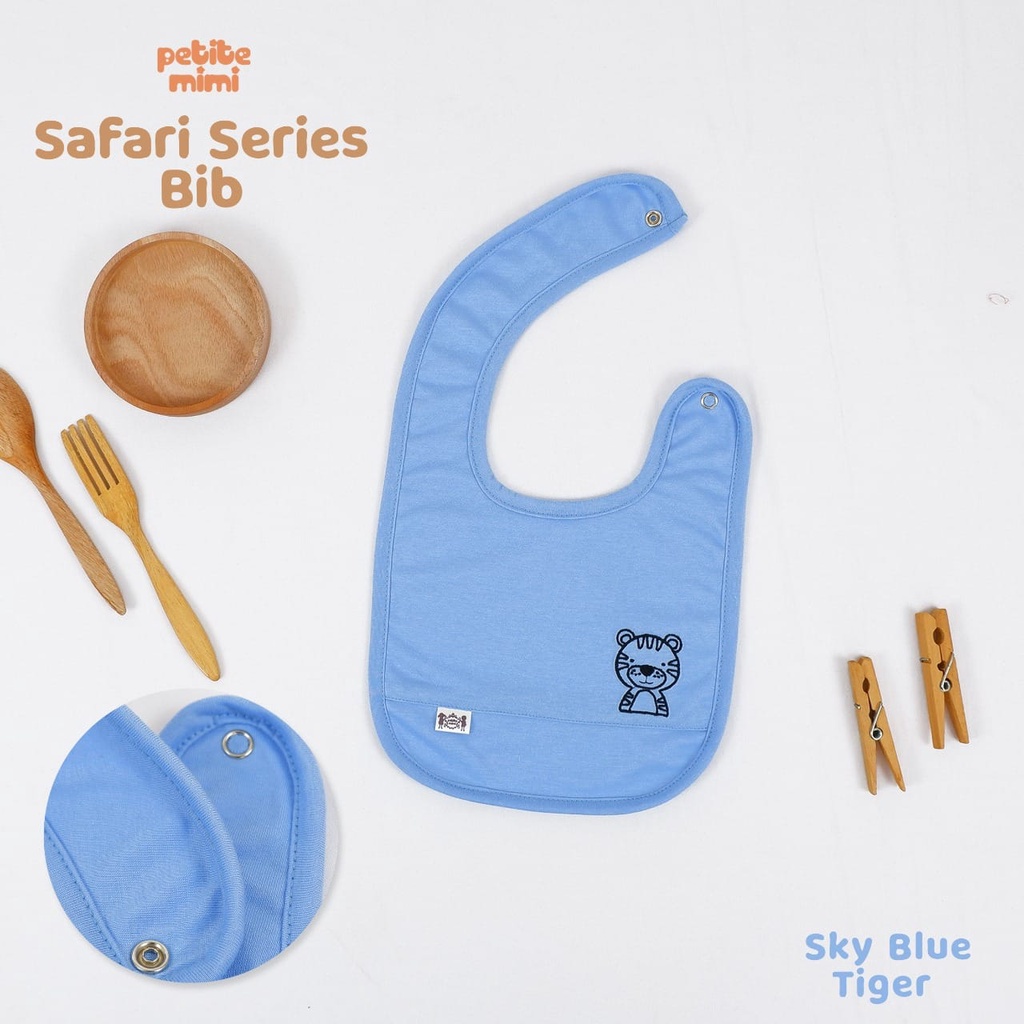 PETITE MIMI SAFARI SERIES BIB SEALIFE BIB SLABBER ANAK CELEMEK MAKAN ANAK TADAHAN ILER ANAK BAYI