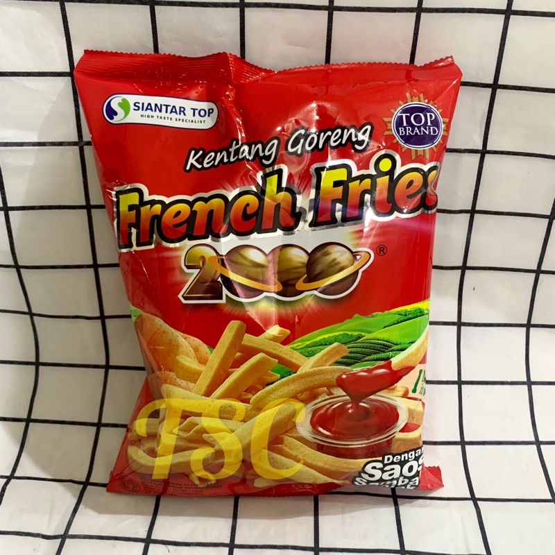 

Top Siantar French Fries 2000 French Fries Tomato Sauce 155gr / Keripik Kentang