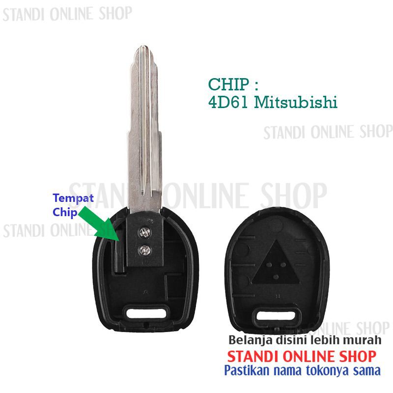 Casing Kunci Key Shell Blank Bahan Kunci Mitsubishi Lancer Chip 4D61