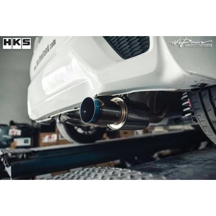 KNALPOT HKS HI-POWER HONDA JAZZ GK5 TITANIUM ORIGINAL