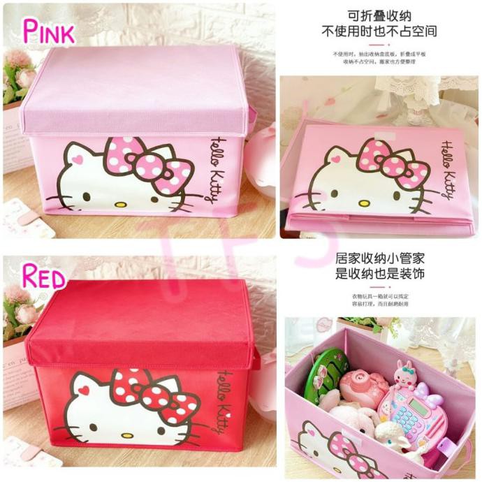 

Sale!! Box lipat L hello kitty red pink sanrio berkualitas buku mainan barang - RED