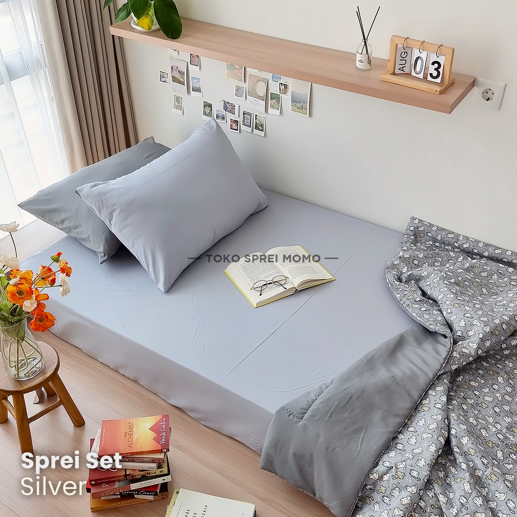 Sprei Set Microtex Polos Seri 01 - Ukuran 90 x 200
