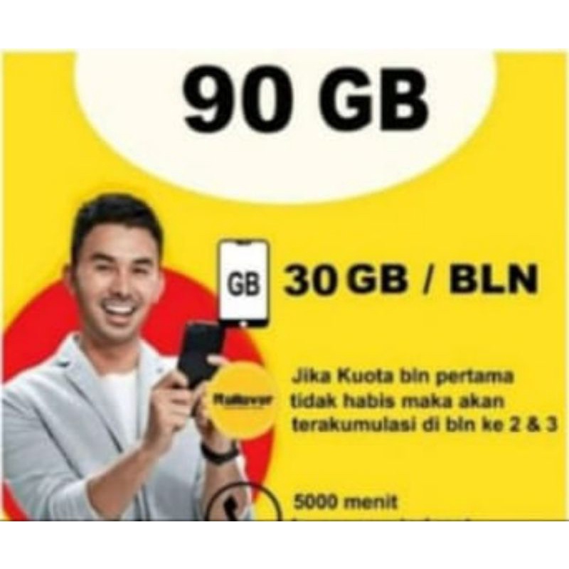 perdana kartu m3 Indosat langsung aktiv 90 gb/ 3 bulan siap pakai