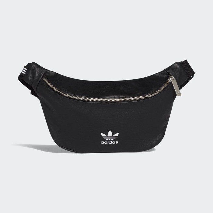 supreme leather waist bag black