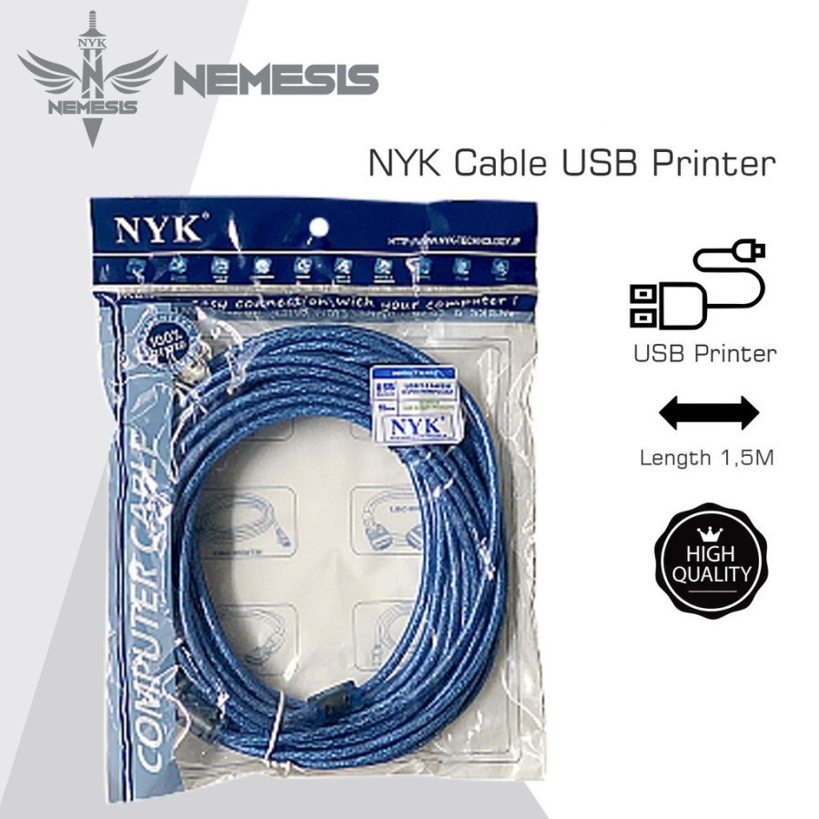 Cable USB Printer NYK 1,5M V.2.0