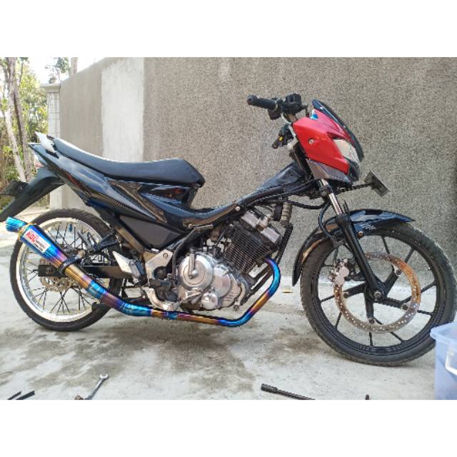 Knalpot KOU blue satria fu