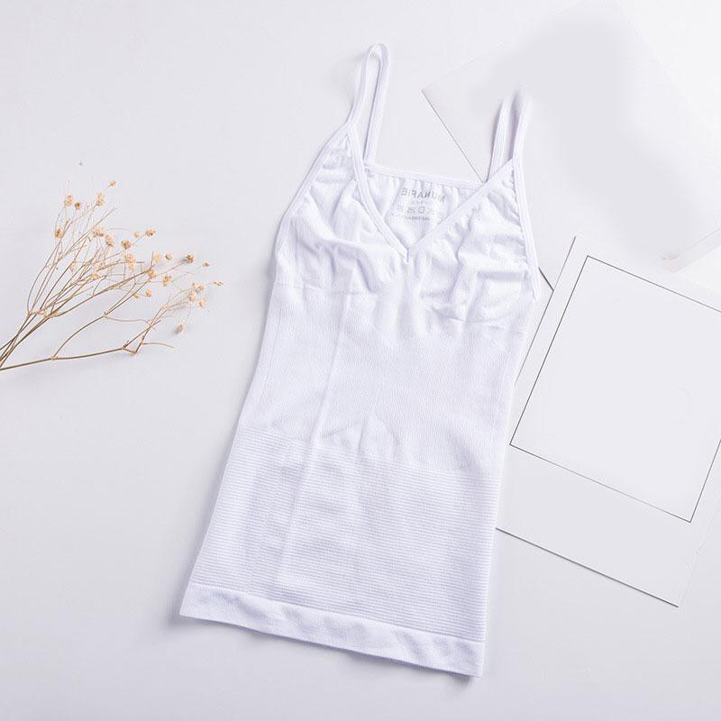RV® Tank Top Korset Camisol  Wanita Lembut Pakaian Dalam Wanita Slim Cloth 1022-WHITE