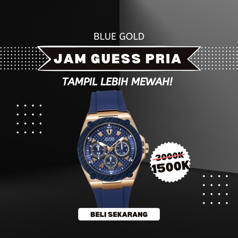 Jam Tangan Pria Gues Impor Asli Original Rubber