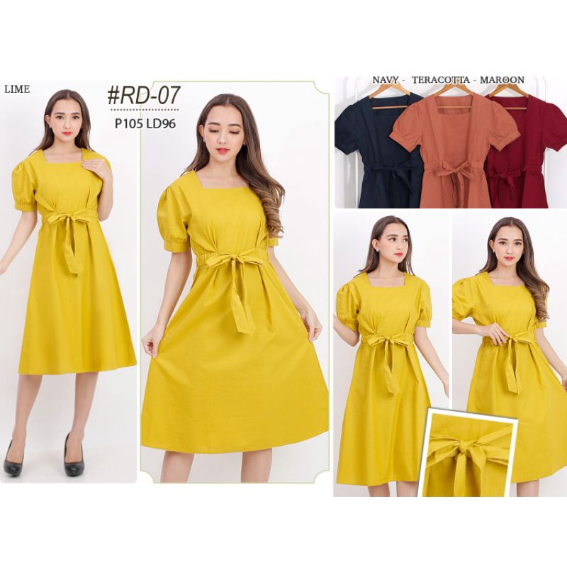 Dress Fashion BV RD-07/ Dress Polos Wanita Midi