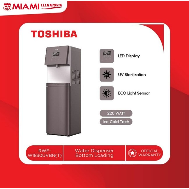 TOSHIBA Water Dispenser Galon Bawah UV Sterilization RWF-W1830UVBN / RWFW1830UVBN