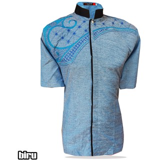 MURAH BAJU KOKO PRIA BORDIR ACAK KOMBINASI KERAH HITAM MURAH BAJU KOKO PRIA BORDIR ACAK KOMBINASI KERAH HITAM