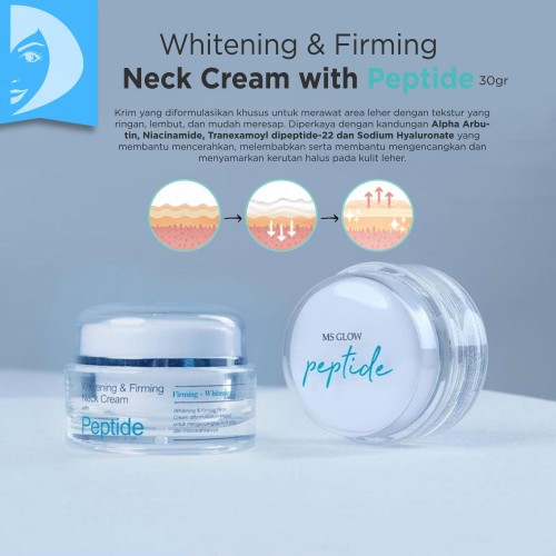 Neck Cream MS Glow Krim Leher Free Neck Roller pemutih leher hitam menyamarkan kerutan halus pada le
