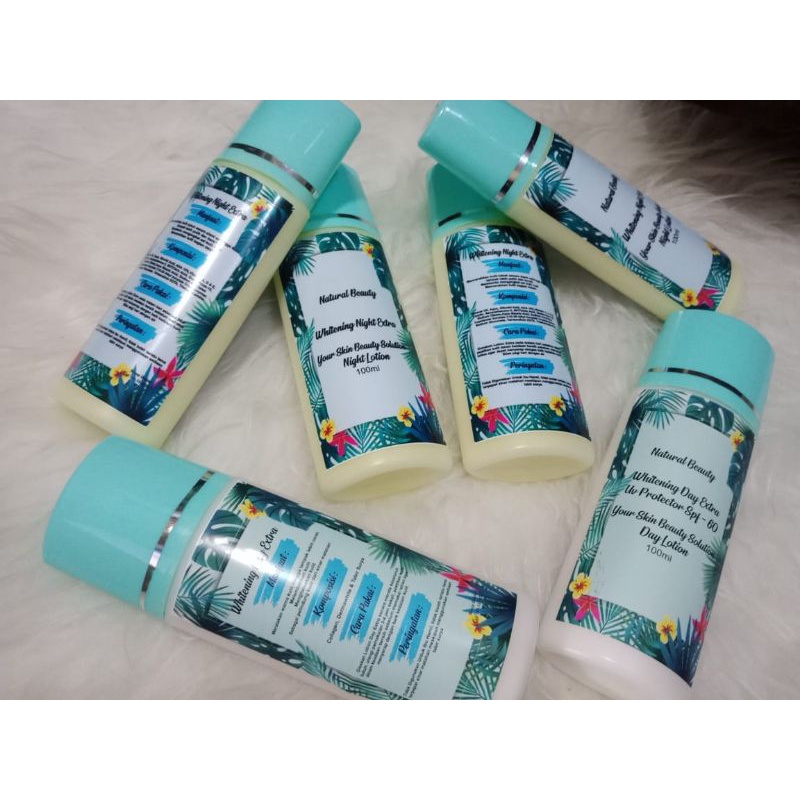 LOTION PEMUTIH BADAN NATURAL BEAUTY || HB SUPER WHITENING || BIBIT PEMUTIH AMPUH 100% ORI