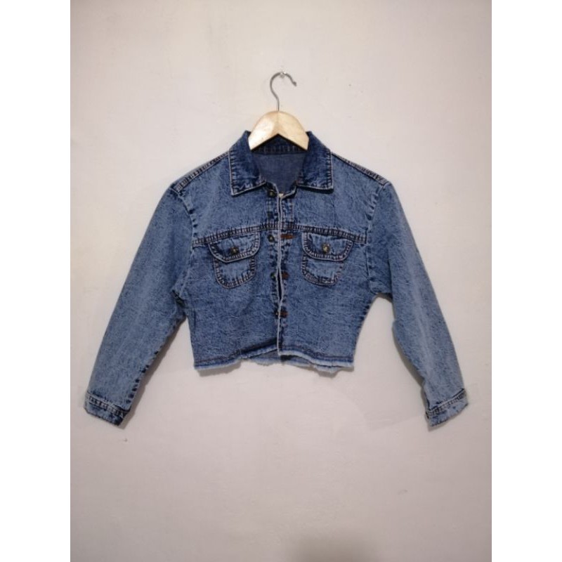BISA COD JAKET JEANS CROP RAWIS BESTBSELLER