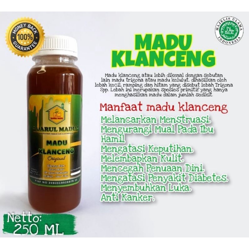 

MADU KLANCENG ASLI 250ML (Manis Asam) + Bonus Masker CareIndo