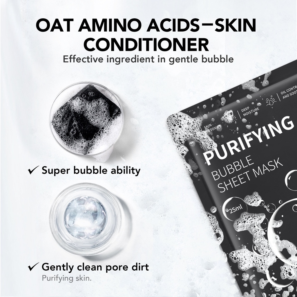 YOU Purifying Bubble Sheet Mask | Masker Wajah | Moisturizer &amp; Oil Control