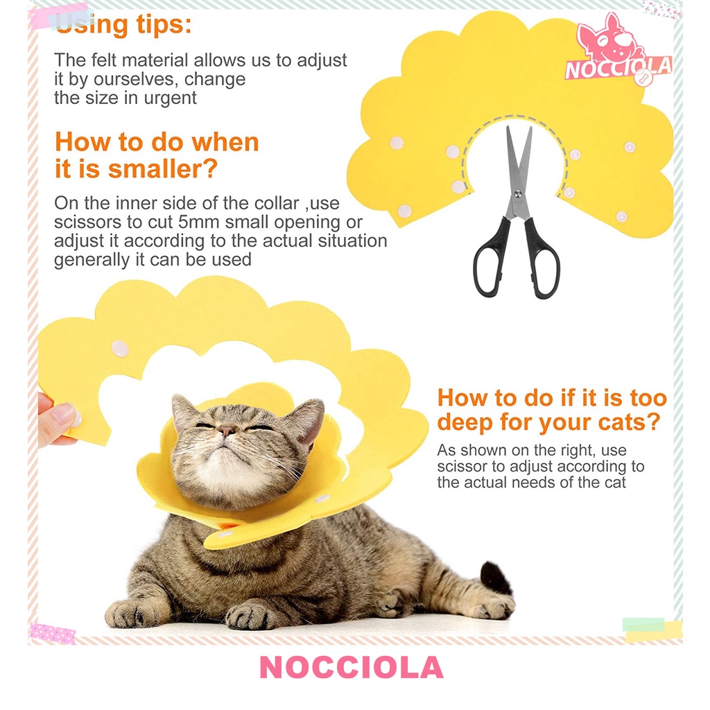 Collar Pelindung Leher Kucing Anjing | Elizabeth Collar Penutup Kepala Anti Gigit Jilat Obat | Pet Neck Cone Coron