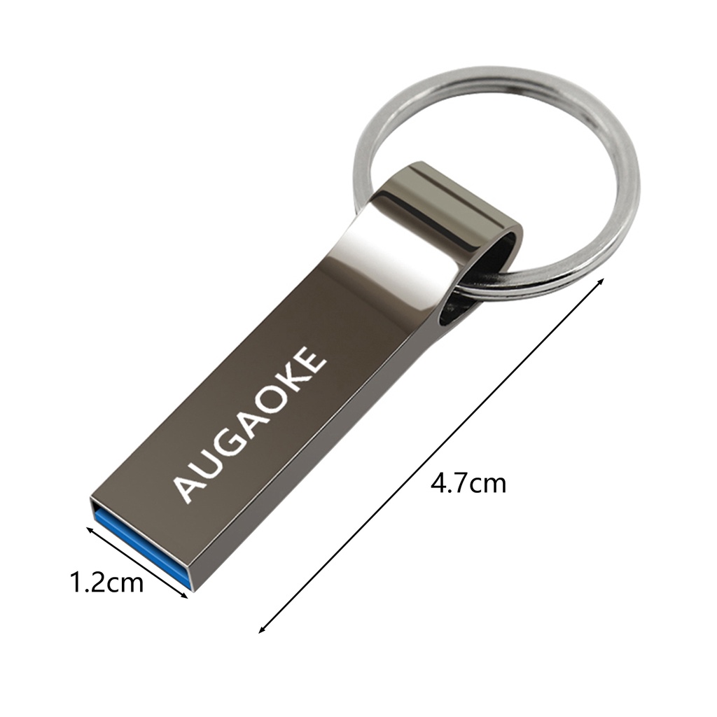 (Huluboy) Flashdisk USB 3.0 Kapasitas Besar 256GB 512GB 1TB 2TB AUGAOKE U Disk Bahan Metal