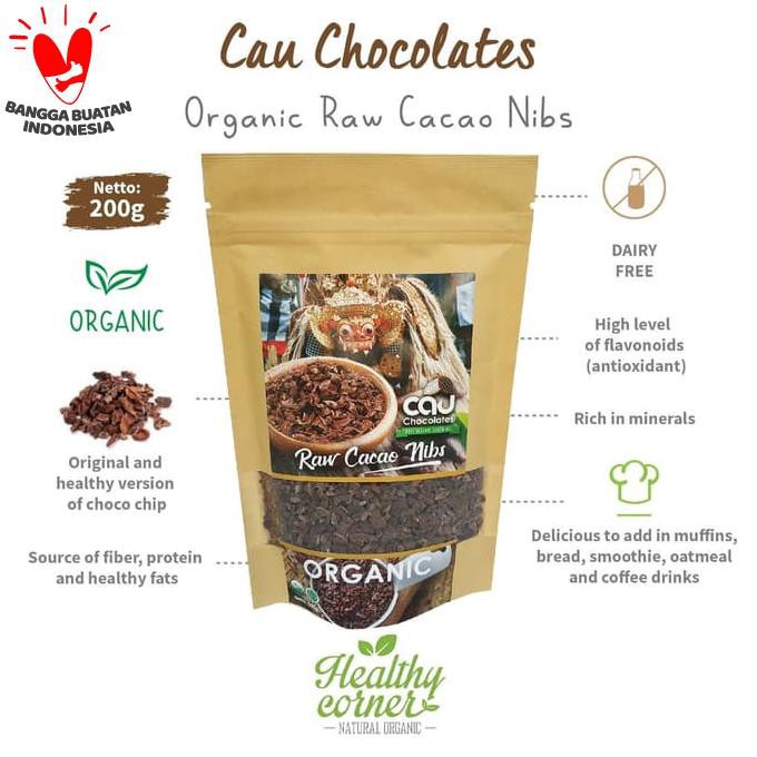 

Organic Raw Cacao Nibs Kakao 200 gr - Cau Chocolates PROMO