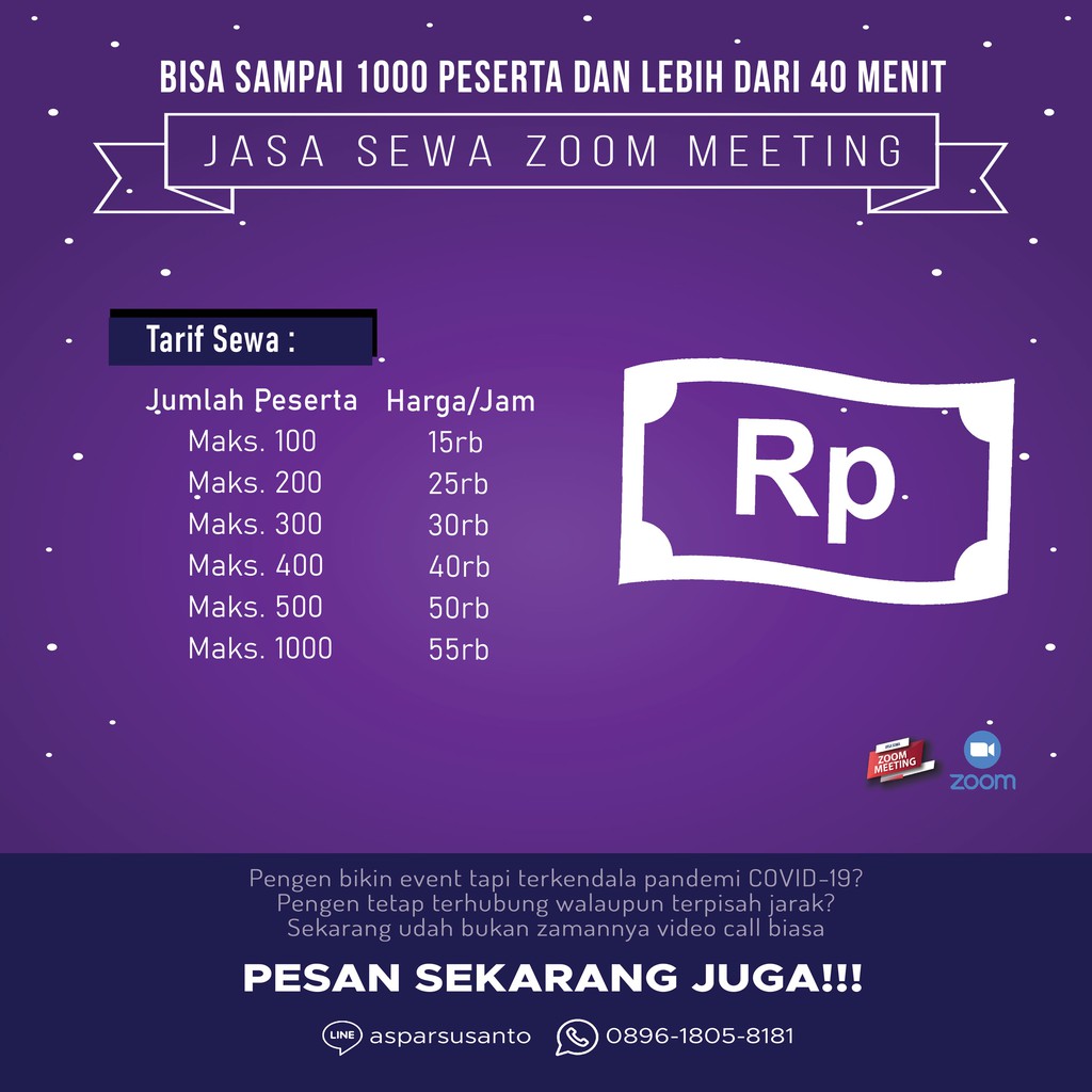 Sewa Zoom Meeting Premium Room Full Feature Per Jam Shopee Indonesia