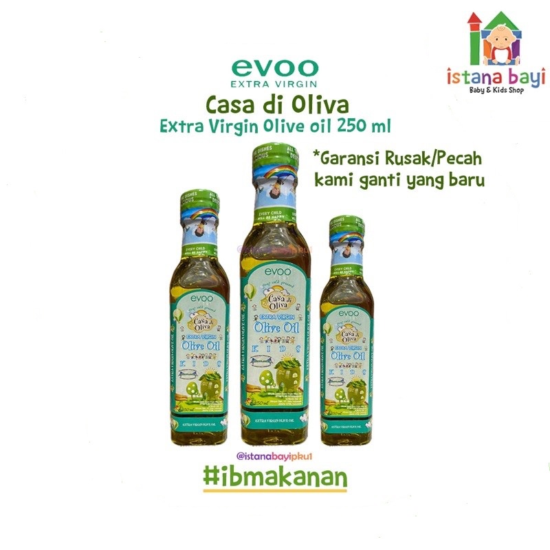 Evoo ( Extra Virgin Olive Oil) Casa di Oliva - FREE BUBBLE WRAP GARANSI JIKA BARANG RUSAK /Makanan bayi