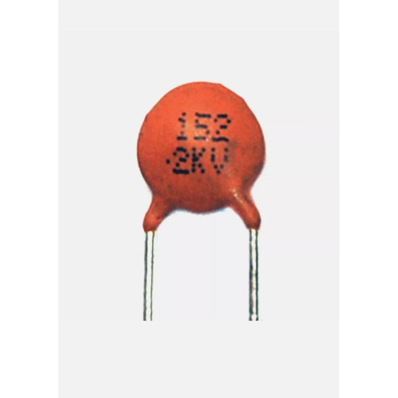 Disc Ceramic Capacitor 152M 152 1500pF 2KV ±20% Z5U pitch=5mm RoHS Taiwan