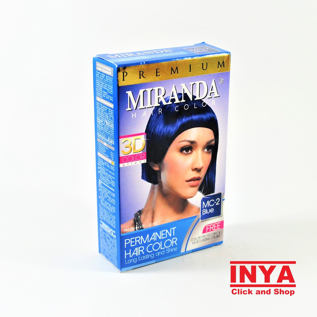 MIRANDA MC-2 BLUE LIQUID - Semir Rambut (30mlx2)+10ml - Pewarna Rambut