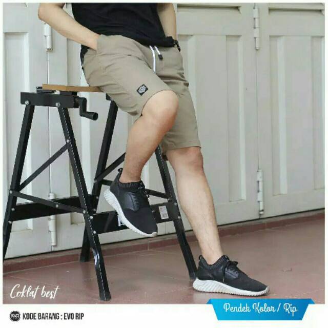 Celana Pendek Rip Pria Distro Model Kolor Original Twill Combed