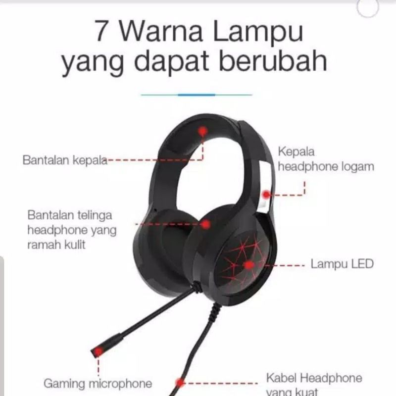 headset gaming robot RH-G10 bisa berubah 7 color