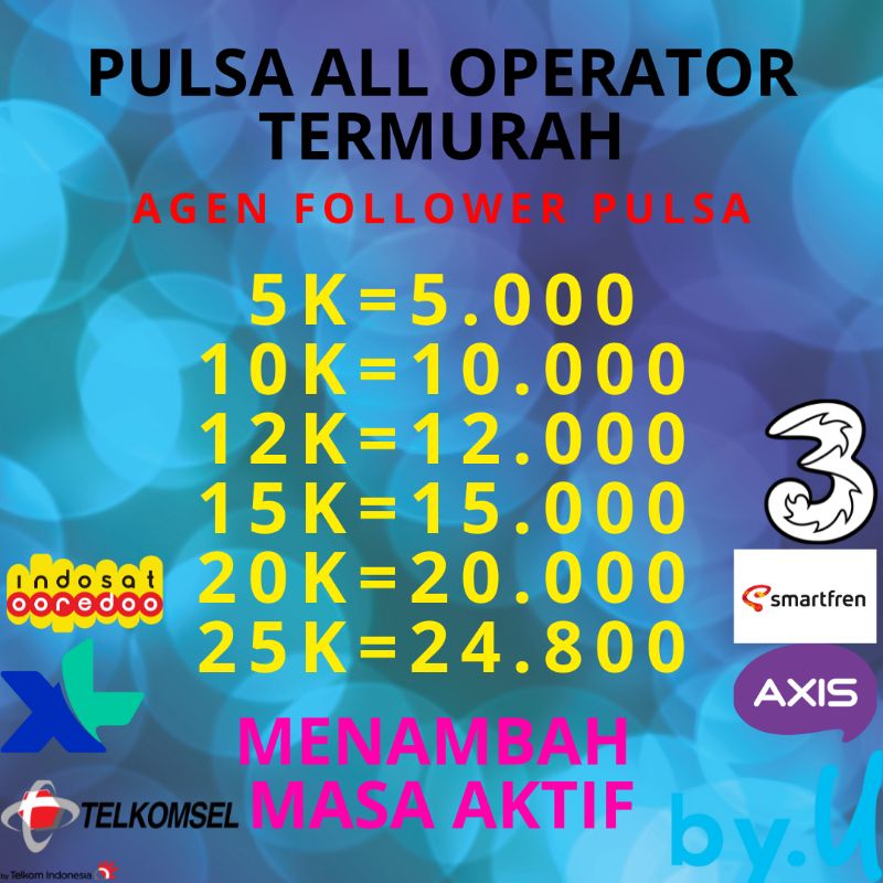 PULSA REGULER ALL OPERATOR 5000 - 25000