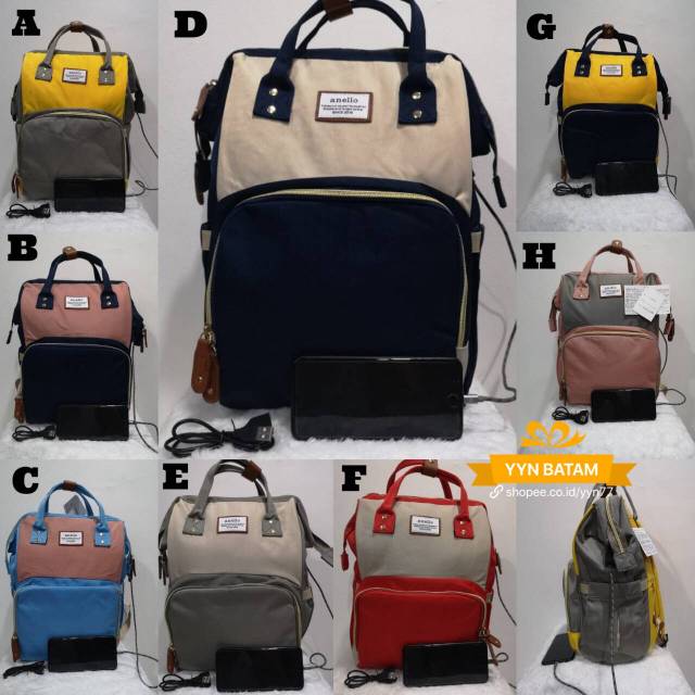 LUX ANELLO DIAPER BAG GEN 3 + FREE USB TAS BOTOL SUSU BABY GRADE ORI