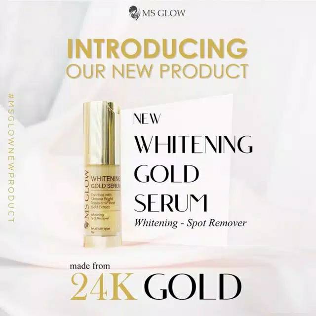 Serum whitening GOLD MS GLOW SERUM GOLD MS GLOW SERUM EMAS MS GLOW WHITENING GOLD SERUM MS GLOW