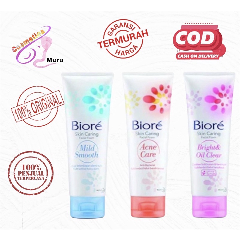 [ 40 g ] | biore facial wash bright / mild / acne 50 gr | sabun cuci wajah biore bright clear