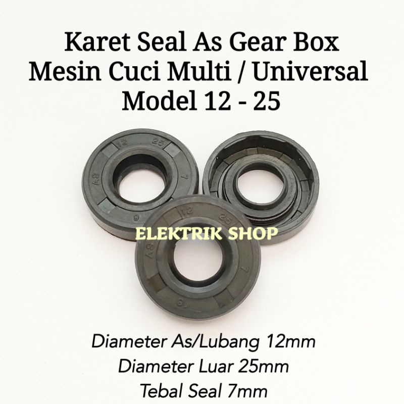 KARET SEAL AS GEAR BOX MESIN CUCI MULTI UNIVERSAL MODEL 12 - 25