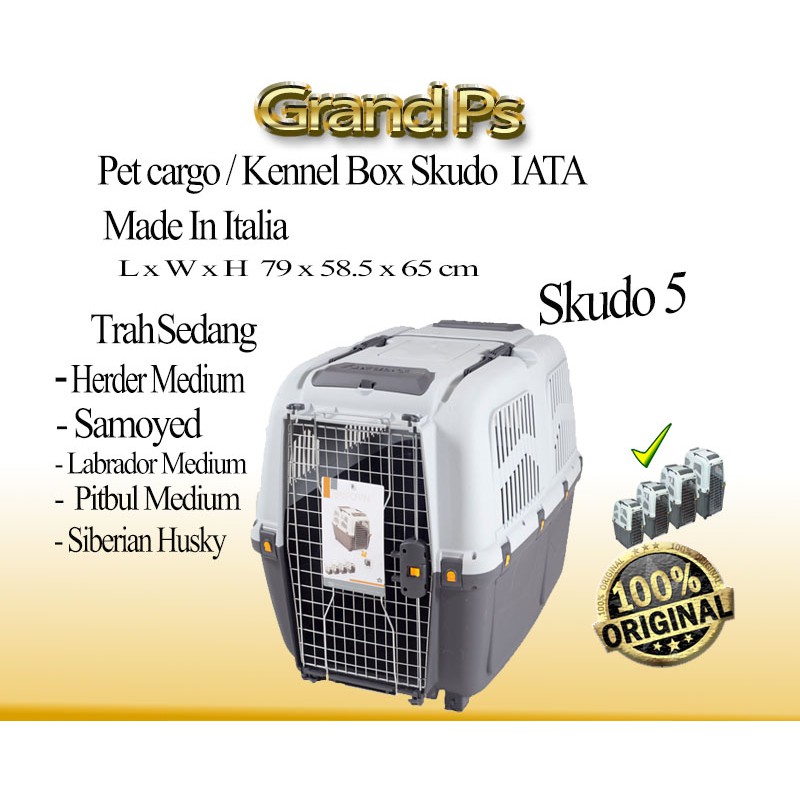 Pet Cargo / Kennel Box skudo 5 IATA 79 x 58.5 x 65 cm