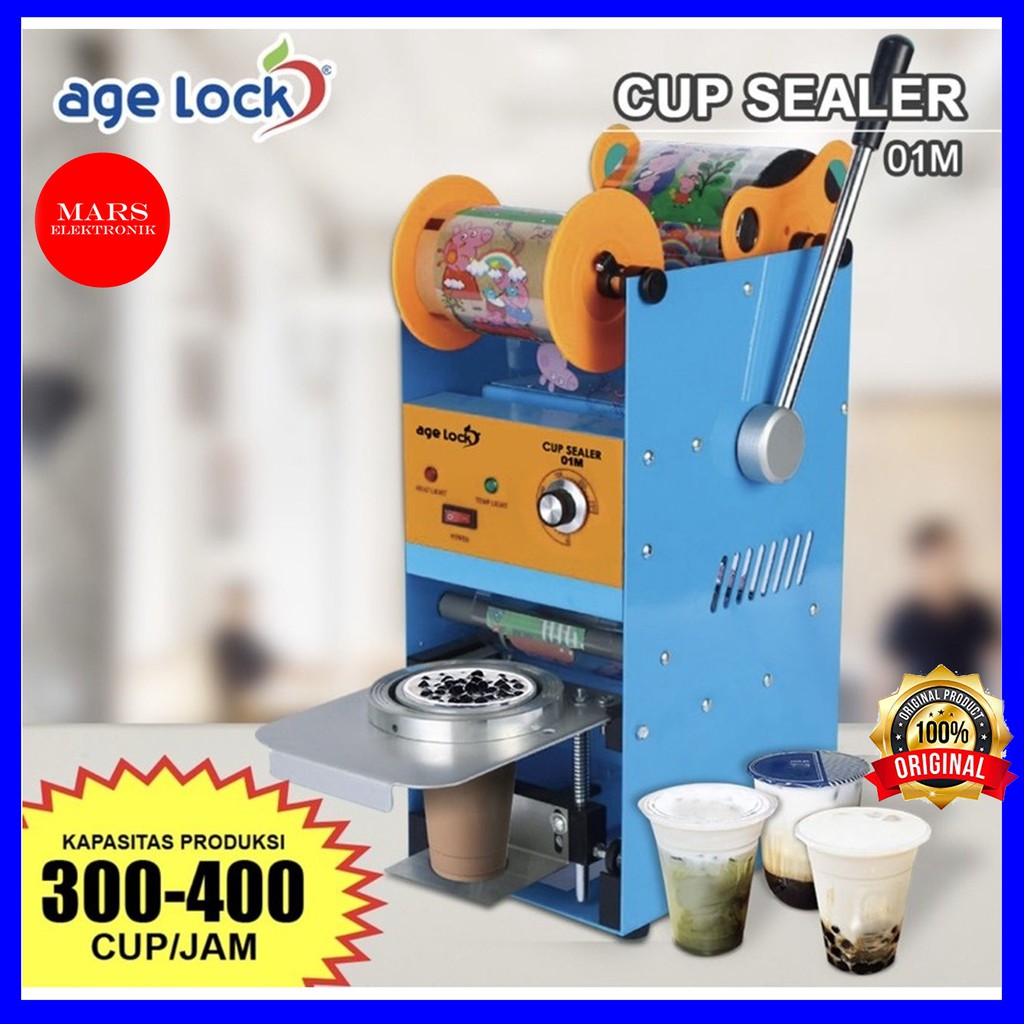 CUP SEALER AGE LOCK 01M / MESIN PRESS CUP 01 M / MESIN PRESS MINUMAN / READY