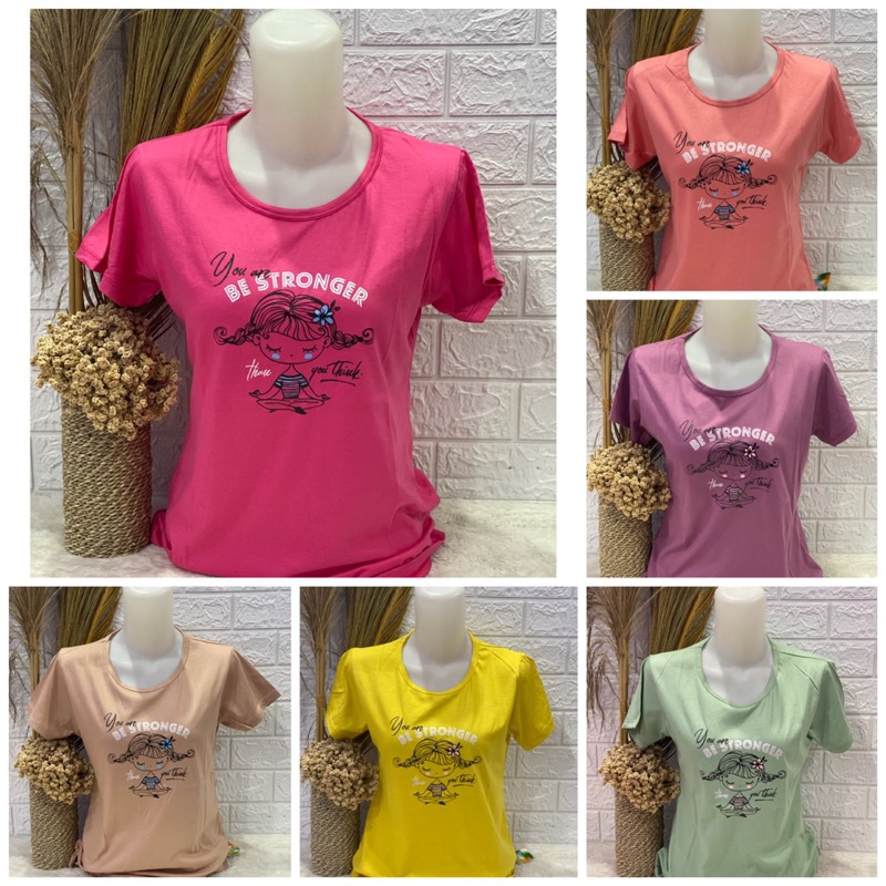 Kaos Wanita Sablon Katun Spandex Kaos Wanita Murah Lembut Murah