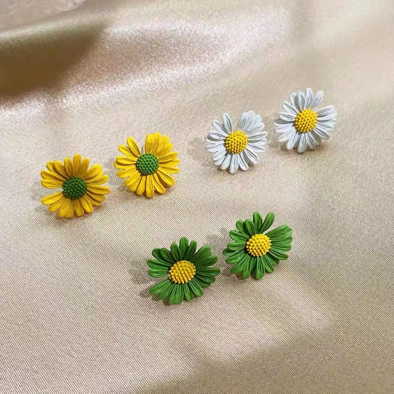 Anting Stud Bentuk Bunga Daisy G-Dragon Gaya  Untuk Wanita