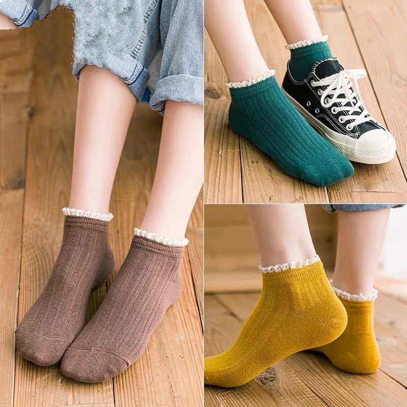 JOS1453 Kaos Kaki Wanita Kaos Kaki Pendek