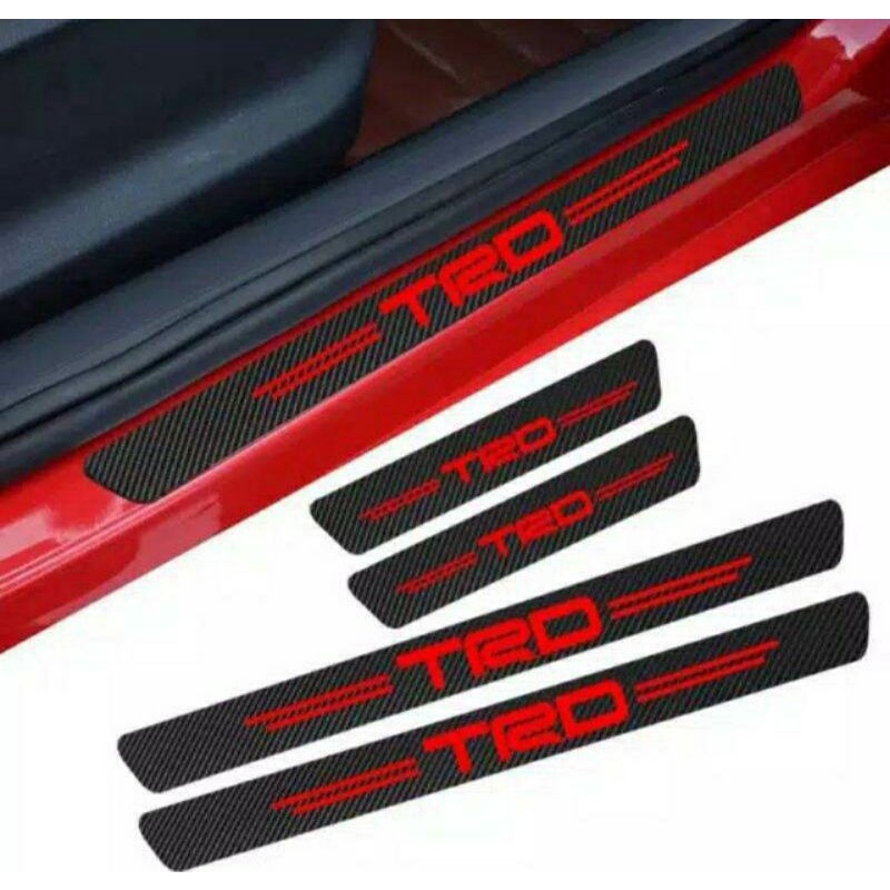 4PCS/Set Door Sill Protector/stiker pelindung Pijakan mobil