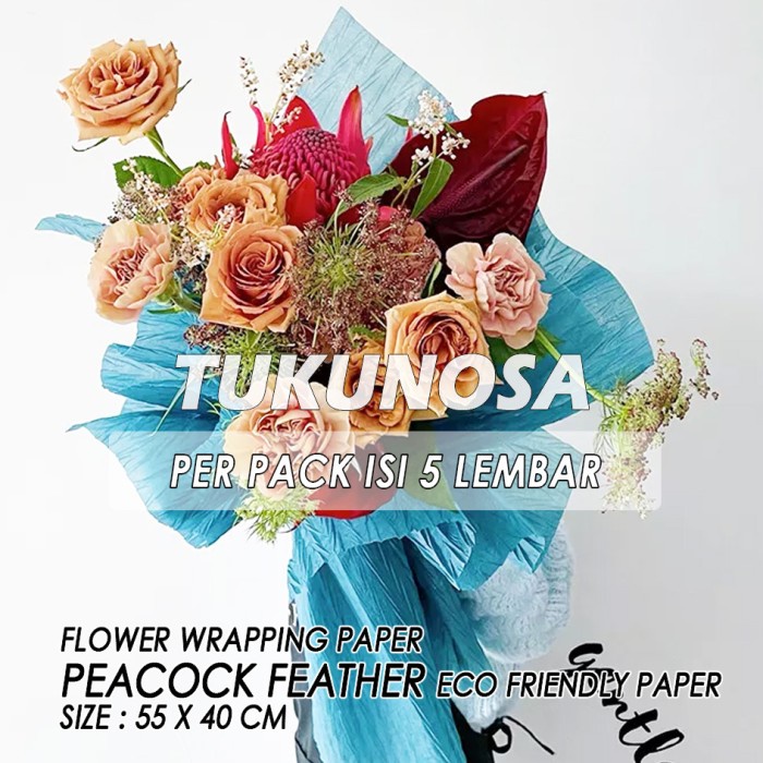 

PERPACK FLOWER WRAPPING PAPER PEACOCK FEATHER ECO FRIENDLY PAPER KERTAS BUKET BUNGA