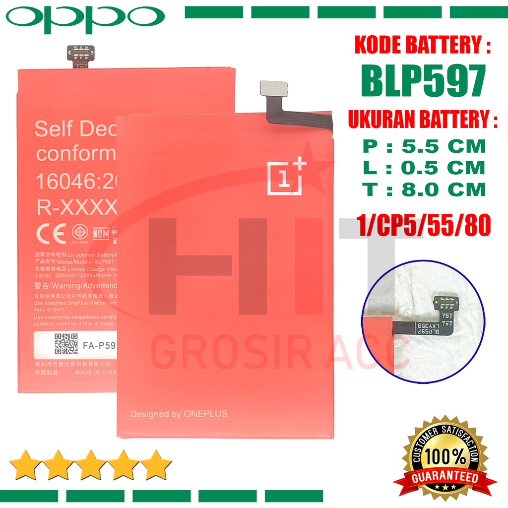 Baterai Battery Ori For One Plus 2 BLP597