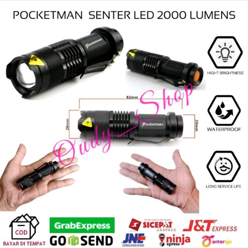 Mini Led Senter Waterproof Pocketman