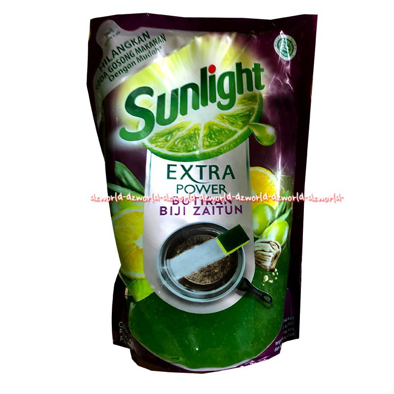 Sunlight Extra Power Butiran Biji Zaitun SabunCuci Piring Refill 680ml